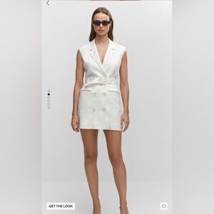 MANGO | 100% Linen White Dress